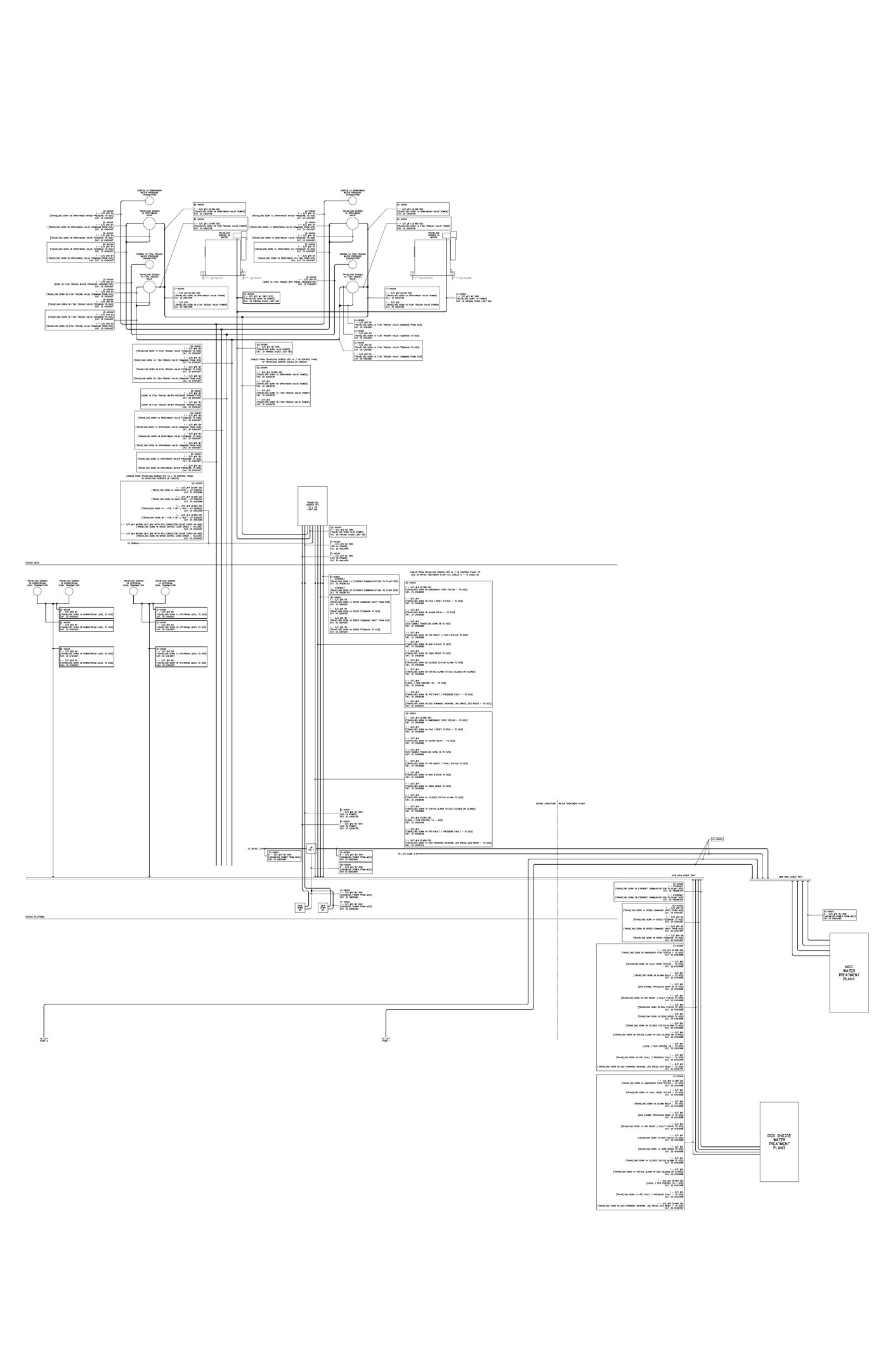 Conduit block diagram for the intake screen system