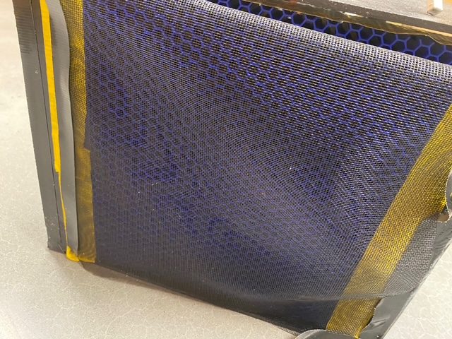 3D-printed honeycomb straightener and mesh screen